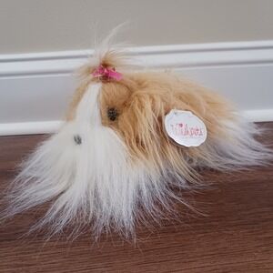 2005 Wishpets Twinkey Shih Tzu Fluffy Shaggy Dog White Tan 21072